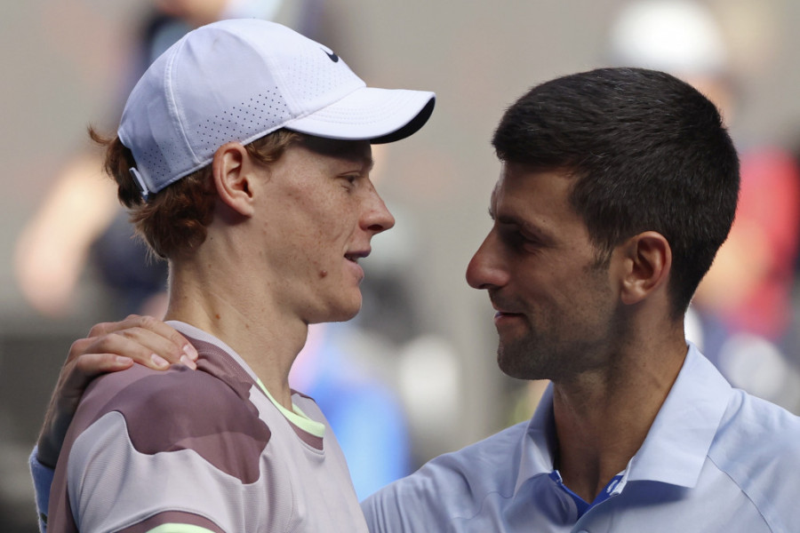 Janik Siner i Novak Đoković