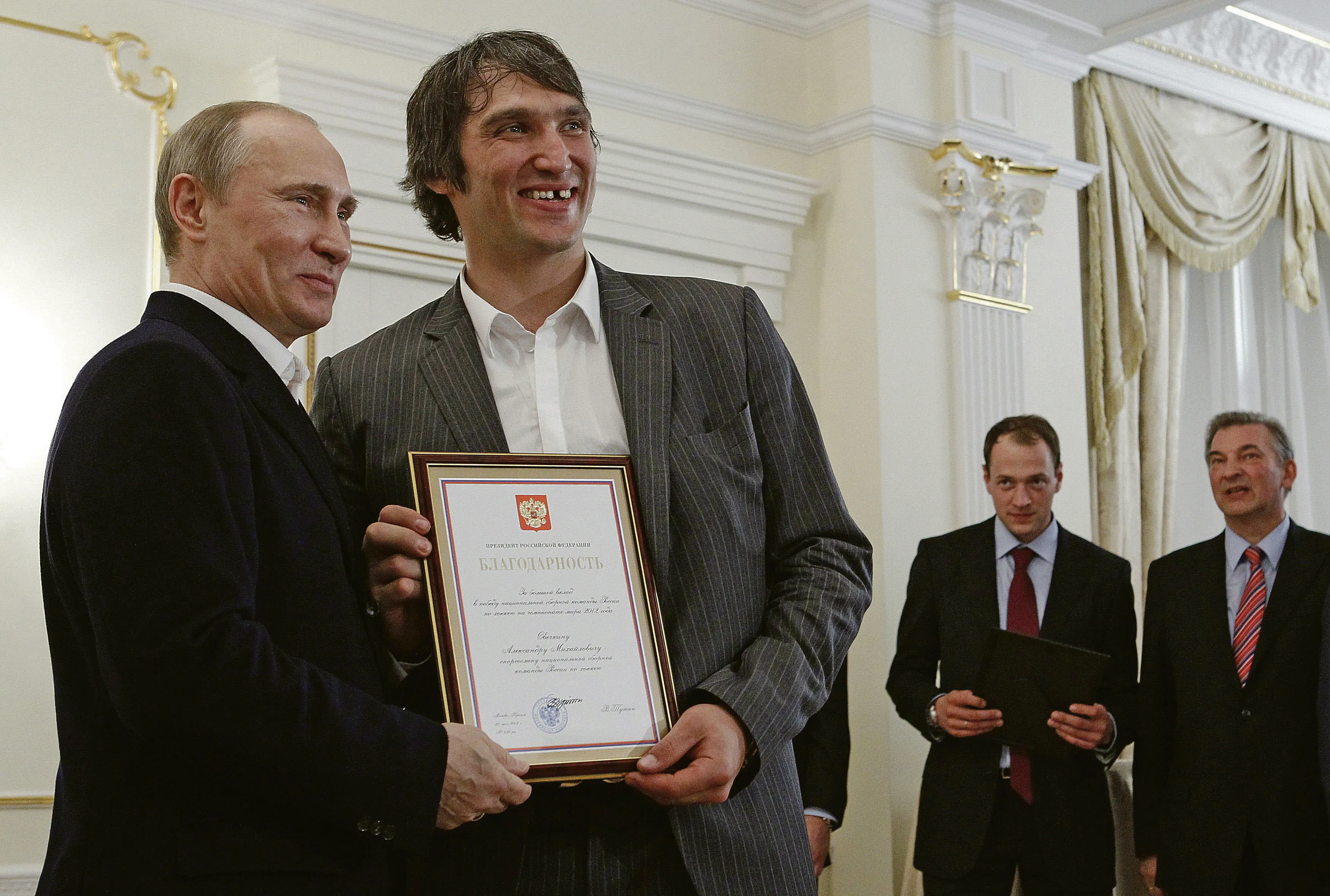 Aleksandar Ovečkin i Vladimir Putin Aleksandar Ovečkin i Vladimir Putin