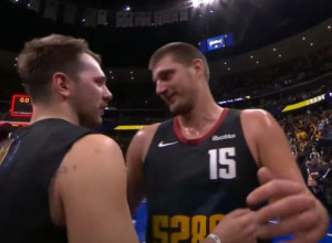 JOKIĆ I DONČIĆ NAPRAVILI ŠOU Pogledajte kako je Nikola "pecnuo" Luku po završetku meča (VIDEO)