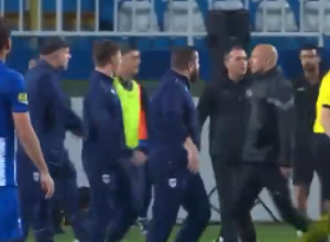 INCIDENTI U NOVOM PAZARU Trener Pazaraca napao golmana Partizana, sprečeni veći neredi (VIDEO)