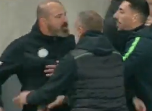 STANKOVIĆ POTPUNO POLUDEO Urlao na sudiju, jedva ga zadržali da ne napravi još veći haos, a na kraju je isključen sa utakmice (VIDEO)
