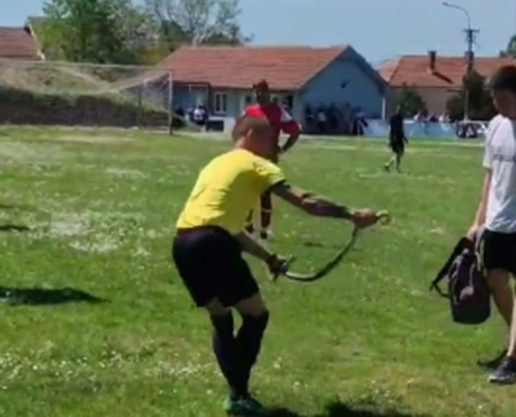 OVO IMA SAMO KOD NAS Zmija ušla na teren i prekinula utakmicu, a reakcija sudije će vas oduševiti (VIDEO)