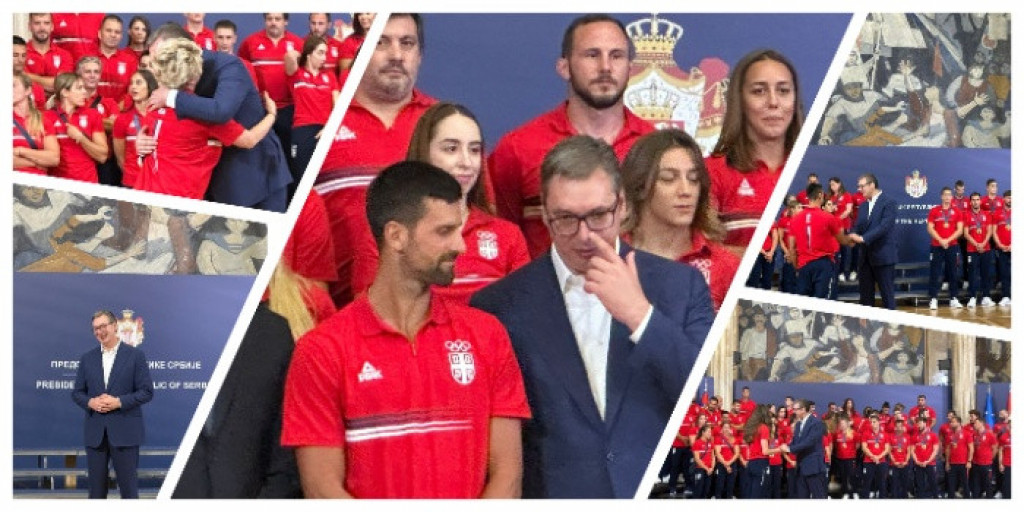 ZAHVALJUJUĆI VAMA SMO SE POPELI NA SAM VRH Dirljive reči predsednika Vučića našim sportistima, osvajačima medalja na Igrama u Parizu