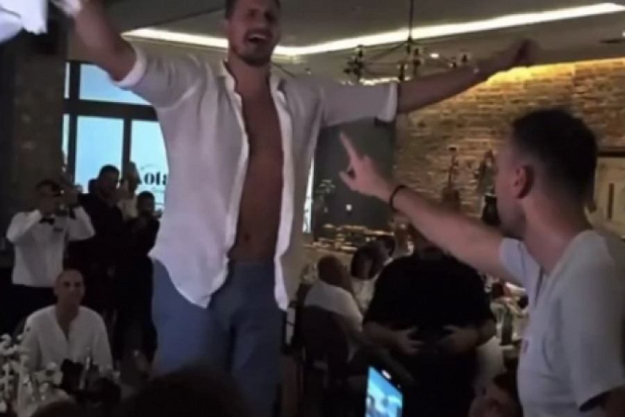 JOKIĆ JE POTPUNI HIT Nikola poveo kolo na svadbi i napravio šou (VIDEO)