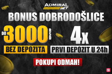 DOBRODOŠLICA KOJU NE ZABORAVLJATE – DO 3000 DINARA BEZ DEPOZITA I 300% BONUSA