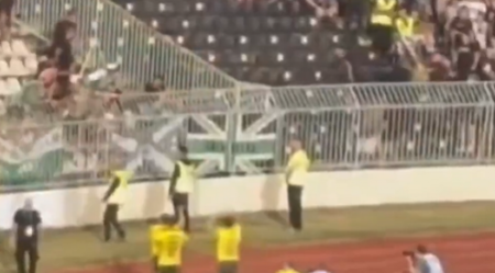 "GROBARI" ŠOKIRALI ŠKOTE Gosti slavili gol, pa ostali bez zastave (VIDEO)