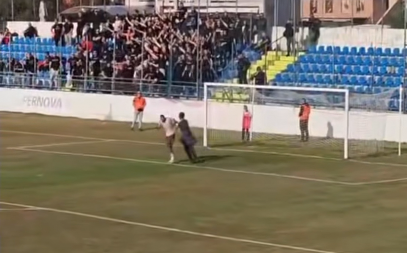 NEVIĐEN SKANDAL U HRVATSKOJ Navijač utrčao na teren i udario golmana! (VIDEO)