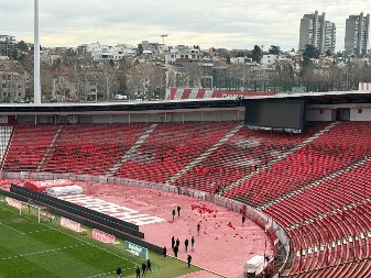  OGROMNA ŠTETA NA "MARAKANI" Navijači Partizana lomili i palili stolice, uništavali toalete - Partizan će morati da plati ozbiljnu cifru (VIDEO)