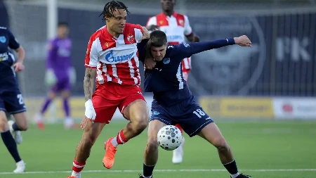 ŽELEZNIČAR - CRVENA ZVEZDA Poluvreme u Pančevu, crveno-beli gube