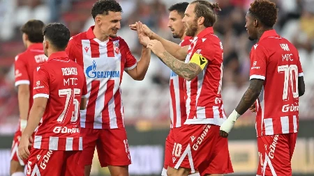 Crvena zvezda - Larn: Crveno-belima poništen gol