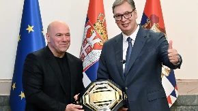 "Upoznao sam sjajnog predsednika: Prvi čovek UFC-a oduševljen Srbijom i susretom sa Vučićem 