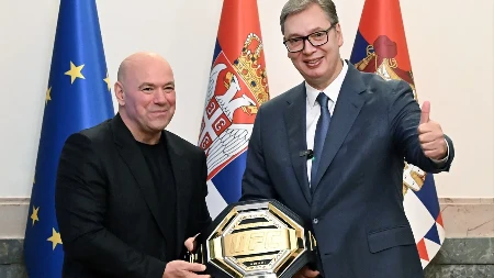 "Upoznao sam sjajnog predsednika: Prvi čovek UFC-a oduševljen Srbijom i susretom sa Vučićem 