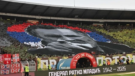 U čast Ratka Mladića: Minut ćutanja i posebna koreografija na početku 180. večitog derbija posvećena preminulom generalu